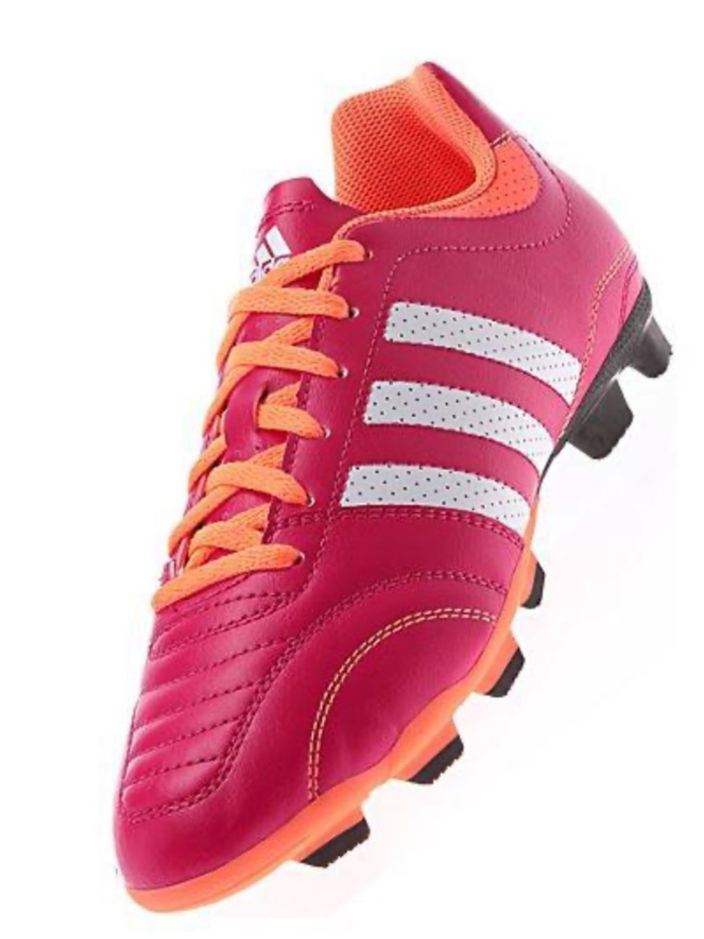 adidas Women's Pink & Orange Soccer Cleats with White Stripes